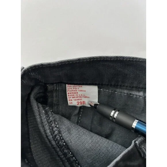 AG Adriano Goldschmied Pants Womens 29R Premiere Skinny Straight Corduroy Gray - Picture 6 of 12